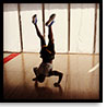 man doing hand stand. click here to open a new window to the Target C9 Instagram page