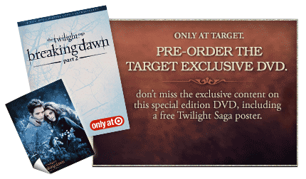 Only at Target. Pre-Order the Target Exclusive DVD.