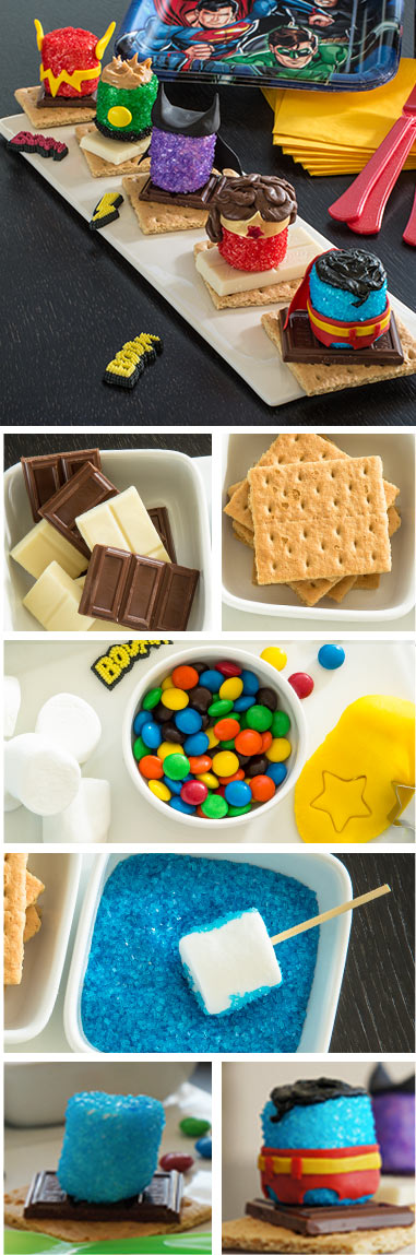 Seize the snack! These Justice League s'mores are just the thing to conquer your kid's hunger.