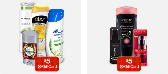 $5 giftcard for P&G or Loreal products